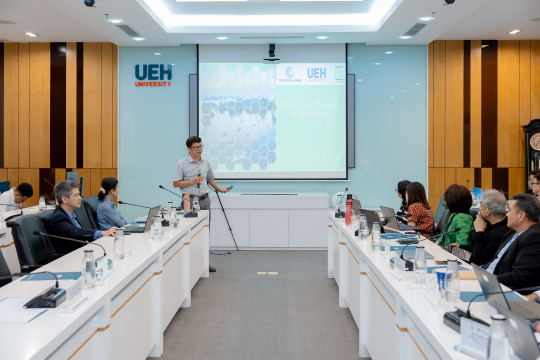 EfD researcher Ho Quoc Thong presented the marine spatial planning preliminary research results