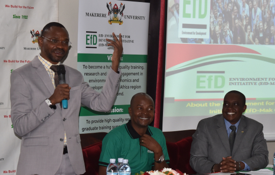 Associate Professor Umar Kakumba launching the EfD-Mak Centre on 29th August 2019
