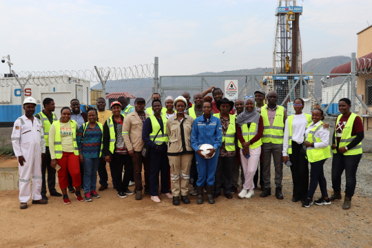 Research fellows at the  kingfisher oil well